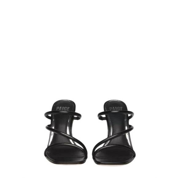 NEW PAIGE women stacey slip on wedge sandal in black - Picture 3 of 4